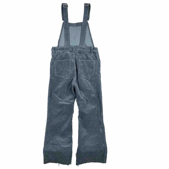 Anthropologie Pilcro Jamina Corduroy Overalls Womens 28 Blue Flare Leg Dungarees - Picture 11 of 16